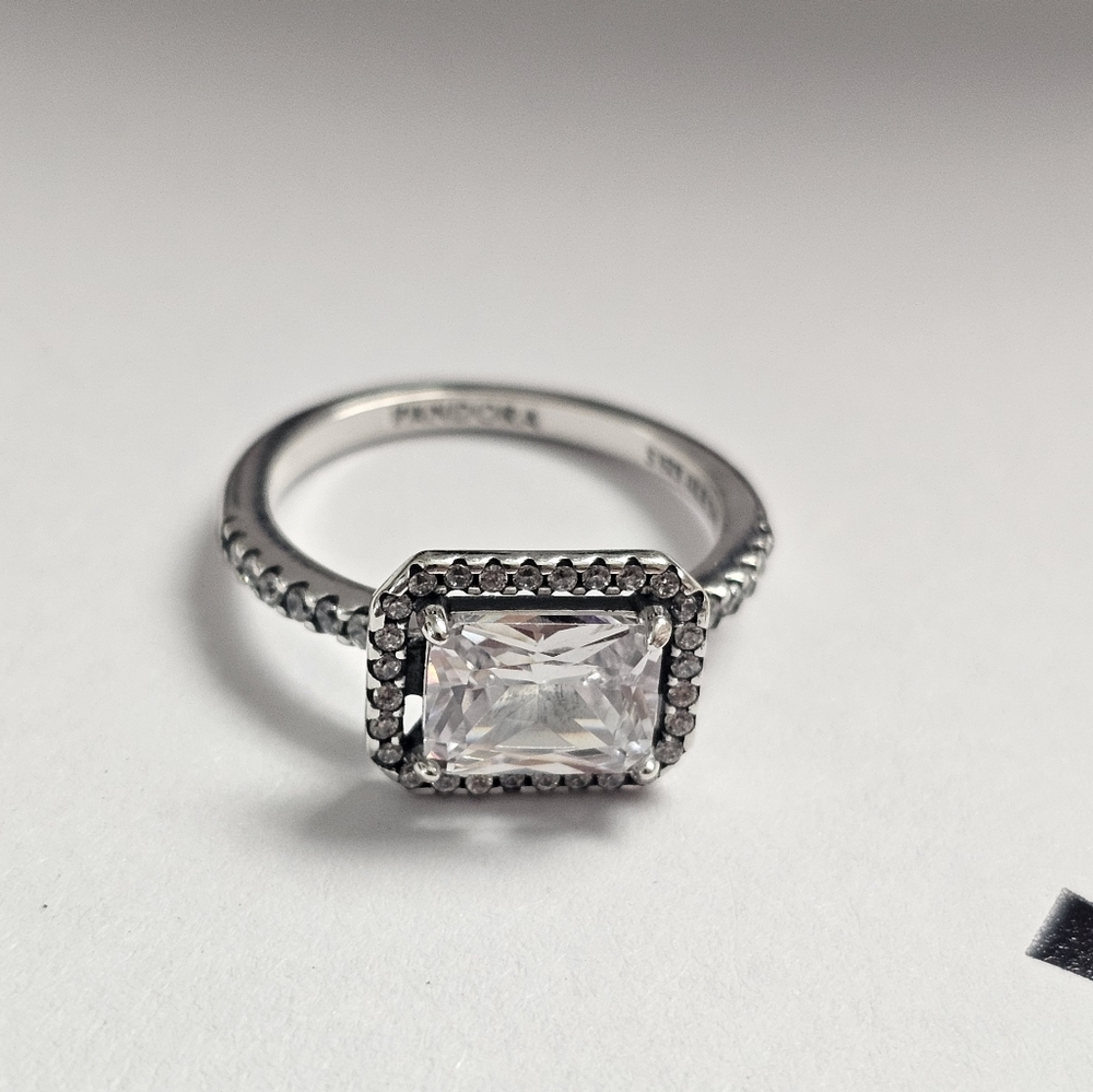 Pandora Rectangular Sparkling Ring - image 1